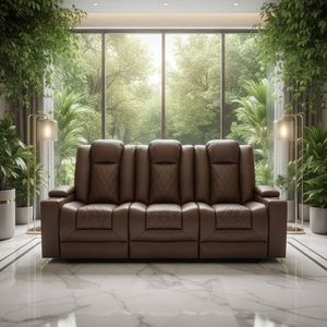 Sofá Reclinable Eléctrico Inteligente Ergonómico Frank con Carga Inalámbrica y Luces LED, Ideal para Sala de Estar - Product Image 3