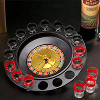 Roulette à boire amusante pour fête, jeu de 16 verres à shot, plateau tournant, jouet pour bar, club, KTV, logo par sublimation, roulette russe
