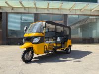 Tricycle à essence confortable de 200 cm³ avec auvent, rickshaw à 3 roues pour usage professionnel de taxi