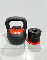 Ensemble d'haltères kettlebell en fer réglables, nouveau design, 16/18/24 kg, écologiques et durables, vente en gros