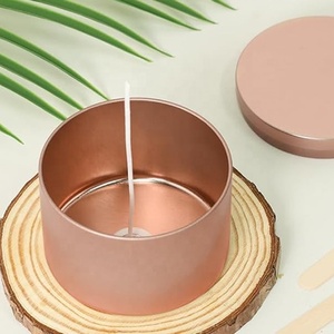 Chất lượng cao Rose Gold rỗng vòng container thủ công mỹ nghệ kẹo 4 ounce 8 ounce lon thiếc cho nến - Product Image 5