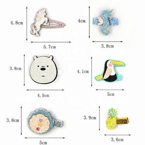 Barrettes créatives Licorne pour enfants, pinces à cheveux scintillantes en forme d'ours pour bébés filles, accessoires de mode fantaisie pour fêtes - Product Image 5