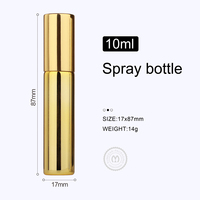 Mini flacon de parfum rechargeable en verre transparent UV de 10 ml, échantillon vide, flacon testeur, vaporisateur à pompe, logo personnalisé
