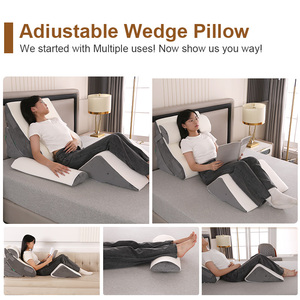 OEM Custom Adjustable Orthopedic 4pcs Folding Memory Foam <strong>Bed</strong> <strong>Wedge</strong> <strong>Pillow</strong> Breathable Triangle <strong>Pillow</strong> For Back, Leg Pain Relief - Product Image 3