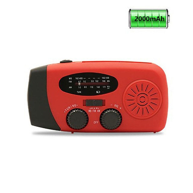 HN-028D Portable Radio Mini 3LED Flashlight Solar Powered Radio Hand Cranked Emergency Radio
