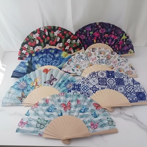 Abanicos de Baile Plegables de Bambú Pintados a Mano, Ecológicos, Duraderos, Tradicionales, Publicitarios, Portátiles, de Alta Calidad, Personalizados al por Mayor - Product Image 3