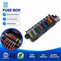 Boîte à fusibles à lame 8 voies DC 12V-32V, support de bloc de fusibles ATO ATC avec indicateur LED, panneau de fusibles étanche pour voiture, bateau, marine