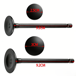 Par de Válvulas de Admisión y Escape para Motocicleta - Acero Inoxidable Cromado, Piezas para Motor de 4 Tiempos para 125cc/150cc Street/Scooter - Product Image 4