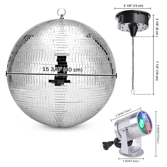 Adjustable RGB LED Disco Ball with Sound-Activated Control IP65 Rated Hanging Mount for Parties DJ KTV Weddings & Birthdays
