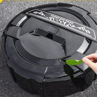 Housse de roue de secours Jetour T2 en plastique ABS, protection de roue arrière avec bande décorative lumineuse