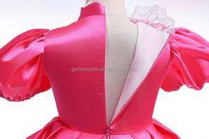 Disfraz <span class=keywords><strong>de</strong></span> Princesa Peach Rosa Más Popular con Corona, Disfraz <span class=keywords><strong>de</strong></span> Halloween para Niñas, Disfraces <span class=keywords><strong>de</strong></span> Super Mario Bros, Daisy, Rosalina y Peach para Niños - Product Image 4