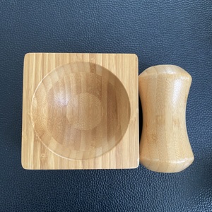 <span class=keywords><strong>Mortero</strong></span> y Pilón de Bambú <span class=keywords><strong>para</strong></span> Picar Ajo y Especias, Manual - Product Image 4