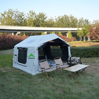 Tente de camping gonflable Oxford personnalisée de 8 mètres carrés avec puits de lumière et double porte pour les aventures en famille