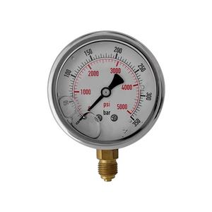 Kinerja stabil 0 hingga 250 bar ujung bawah kuningan vakum 1/4 npt penutup pengukur tekanan psi - Product Image 1