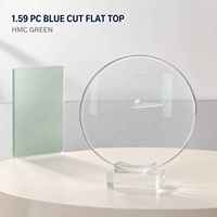 Lentille optique bifocale plate anti-lumière bleue 1.59 PC avec revêtement vert HMC en polycarbonate pour écran numérique – Vente en gros