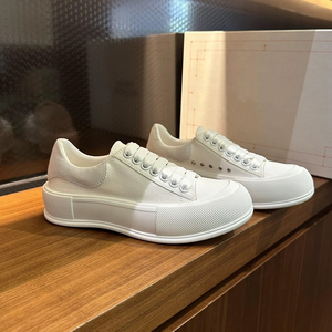 Zapatillas de lona blancas minimalistas de bajo precio con suela gruesa, diseño antideslizante y transpirable, calzado informal de lujo para exteriores - Product Image 4