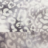 Tissu en molleton français tie-dye R/SPX gris dégradé imprimé léopard extensible pour sweats à capuche, sweats et tenues décontractées