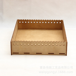 Rectangular Wooden Storage Box With Lattice Design For Desktop Organization - Product Image 4