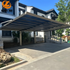 Moderno Carport in Alluminio Standard Americano con Tetto in Policarbonato, Resistente al Vento, Durevole, Facile da Installare, <span class=keywords><strong>Tettoia</strong></span> per Garage Esterno - Product Image 1