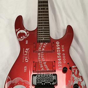 커스텀 24 플로이드 10탑 레드 메이플 탑 일렉트릭 기타, 에보니 플로이드 로즈 트레몰로 브릿지 락킹넛 5단 스위치 빠른 배송 - Product Image 4