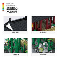 Wange bloc de construction en plastique ensemble Puzzle briques célèbre maison ville scène de rue Architecture moderne thème jouet modèle magique Mini bricolage
