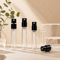 Vente en gros de flacons de parfum vides personnalisés Shiningpak, mini, en verre, avec pompe pulvérisatrice, forme cylindrique, 10 ml, impression sérigraphique, Chine