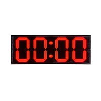 Minuteur de Défi Interactif pour Fête de Carnaval avec Bouton Poussoir, Écran LED Numérique Double Face Rouge de 12 Pouces, Rechargeable