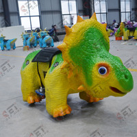 Manège de dinosaures animatroniques à monnayeur pour enfants, de type voiture, pour parcs d'attractions et centres commerciaux intérieurs/extérieurs, de l'Usine de Zigong