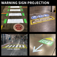 Projecteur de logo industriel, capteur UWB, lumière de projection d'avertissement de sécurité pour chariot élévateur