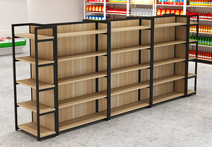 Nhà Máy Tùy Chỉnh Sử Dụng Siêu Thị Gondola Kệ Cửa Hàng Bán Lẻ Kệ Kim Loại Hiển Thị Kệ Hàng Tạp Hóa Giá - Product Image 4