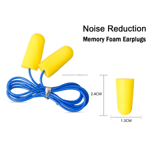 Bouchons d'oreilles en mousse réutilisables avec cordon, intrinsèquement sûrs pour la réduction du bruit lors de tir, de sommeil et de travaux de construction - Product Image 5