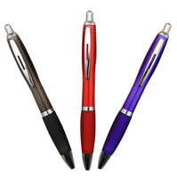 Stylo à bille promotionnel de nouveauté de marque de stylo de contour incurvé orange avec le corps en plastique coloré de largeur d'écriture de 1.0mm