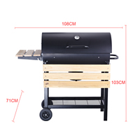 Vente d'usine, barbecue fumoir moderne en acier de qualité supérieure, table de barbecue au charbon de bois, nouveau style très vendu
