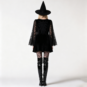 <span class=keywords><strong>Disfraz</strong></span> <span class=keywords><strong>de</strong></span> Payaso Negro <span class=keywords><strong>de</strong></span> Poliéster para Mujer con Sombrero <span class=keywords><strong>de</strong></span> <span class=keywords><strong>Bruja</strong></span> - Estilo <span class=keywords><strong>de</strong></span> TV y Cine <span class=keywords><strong>de</strong></span> los 70 para Adultos - Product Image 3