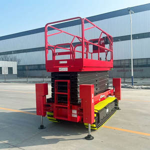 Plataforma elevadora de tijera autopropulsada para terreno rugoso KCCL de 14M, plataforma de trabajo elevadora de tijera hidráulica móvil - Product Image 2