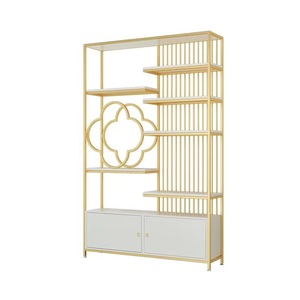 2025 Sang Trọng Bắc Âu Kệ Sách Hạ Cánh Sắt Nghệ Thuật Kim Loại Ánh Sáng Sang Trọng Kệ Nhà Phân Vùng Màn Hình Móng Tay Nghệ Thuật Mỹ Phẩm Hiển Thị Đứng - Product Image 5