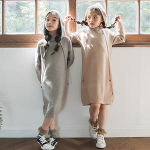 Robe pull tricotée pour filles avec cape, modèle traditionnel, pour enfants, collection été, inspirée des modèles de mannequins du marché chinois - Product Image 2