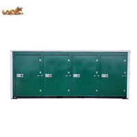 Conteneur de stockage pliable portable de 20 pieds, structure en acier mobile à emballage plat avec 4 portes latérales