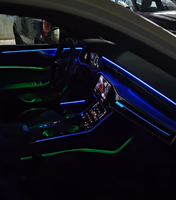 Kit d'éclairage d'ambiance intérieur LED 256 couleurs version européenne pour Audi A6 A7 C8 2019+ - Accessoires de garniture pour haut-parleurs de porte