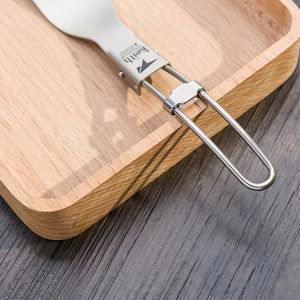 Lightweight Titanium Folding Handle Fork Camping Hiking Backpacking Travel Cutlery Eco-Friendly Reusable Food-Grade Tableware - Product Image 4