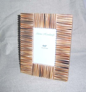 Cadre photo en bois écologique au design classique de luxe, incrustation d'os, fait à la main en Inde - Product Image 4