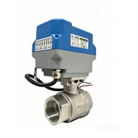 Vanne à boisseau sphérique électrique modulante 4-20mA en acier inoxydable 316L avec filetage femelle, vanne de régulation motorisée DN8-50
