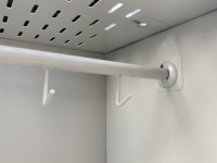 Armoire de rangement en acier à 2 portes pour outils d'hygiène, avec serrure à clé, usage commercial, pour extérieur