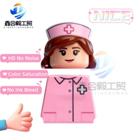Figurines de briques de construction personnalisées avec impression par tampographie, conception d'assemblage créative, jouets de bureau personnalisés et tendance