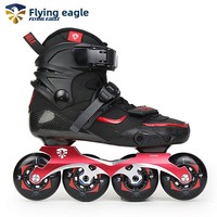 Sepatu Seluncur Es Flying Eagle Edisi Sherlock Holmes Drift 2 Profesional Serat Karbon Freestyle FSK Dapat Disesuaikan untuk Dewasa