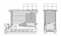 Chaudière à biomasse YLW 700KW-1800KW, chaudière à huile thermique à grille à chaînes automatique, four industriel à huile chaude
