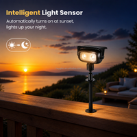 Lampe solaire RGB pour pelouse, IP55 étanche, lampe de jardin LED, lampe de chemin, matériau PC moderne, éclairage extérieur décoratif