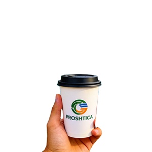 Gobelets à café jetables à paroi simple avec logo personnalisé, étanches, 4oz/8oz/12oz, avec couvercles en PS, écologiques et de qualité alimentaire pour boissons chaudes - Product Image 2