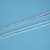 Chaîne en argent sterling avec câble à maillons plats en argent sterling 925 16 "18"