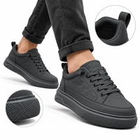 Baskets basses à plateforme épaisse pour hommes, motif gaufré, à lacets, style sport et streetwear, blanches, décontractées